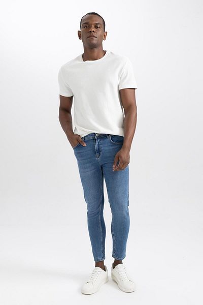 DeFacto Skinny Crop Jean kalhoty – pohodlný střih, normální pas, extra úzké nohavice A6449ax23au
