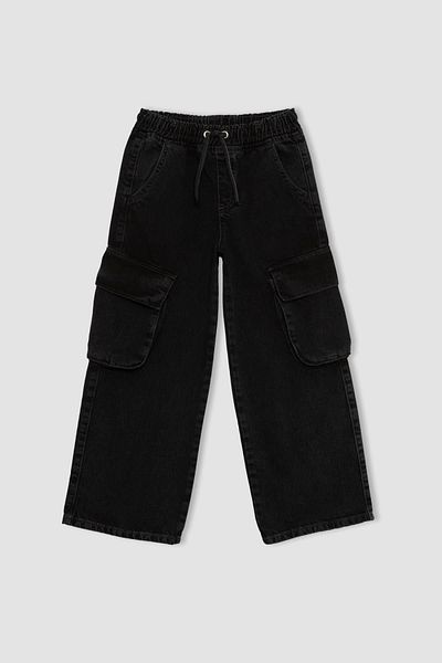 DeFacto Girl's Wide Baggy Fit Wide Leg Jeans B9820a824sp