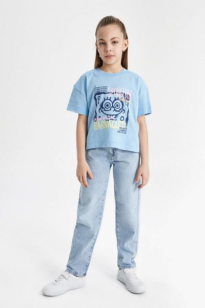 DeFacto Girl's Paperbag Standard Leg Jeans Trousers C4561A824SM