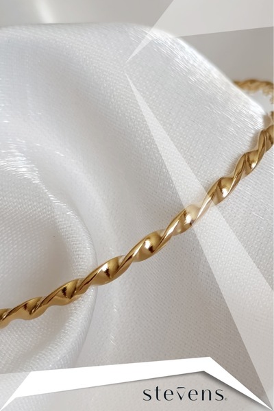 STEVENS Stainless Anti-Tarnish Steel Twist Bracelet