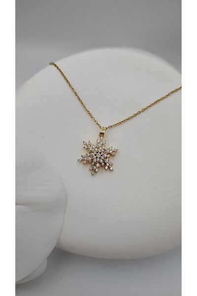 m mavi deniz accesories Steel Necklace - Snowflake Design