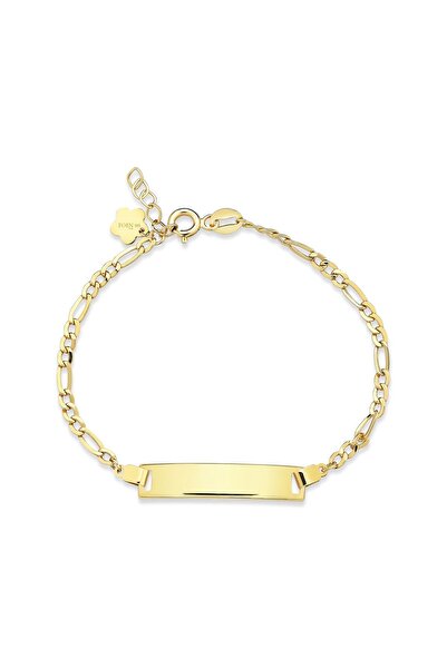 Foen Kids 14 Ayar Altın, Bebek Çocuk Künye Bileklik Unisex