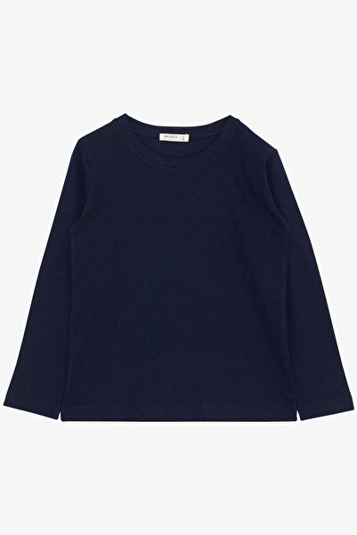 Breeze Tricou cu mânecă lungă bleumarin pentru băiat - 9-14 ani, model de bază