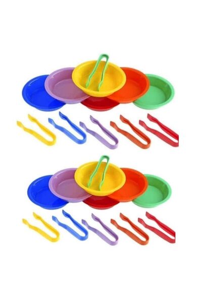 Zep Toys Eğitici Montessori Aktarma Seti 24 Parça, Kase Ve Cımbız Seti, Kase Ve Maşa Seti 12+12(24 Parça)