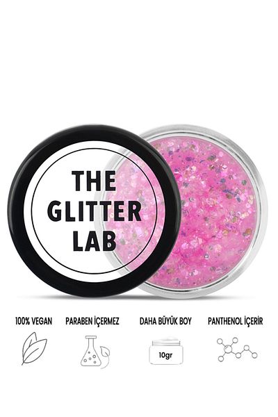 The Glitter Lab Gel Shiny Glitter - Flamingo Pink