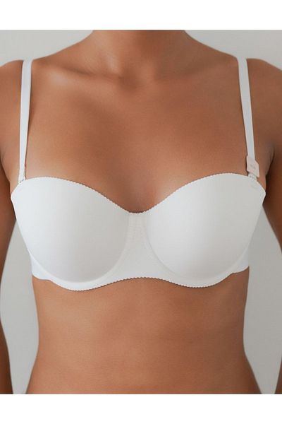 F.K Laser Cut Unassisted Bra White - 382