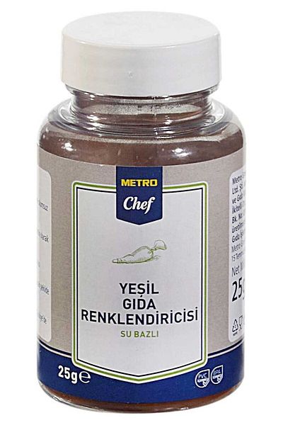 Metro Chef Green Powder Water-Based Food Coloring - 25g Pastry Pastry Chef