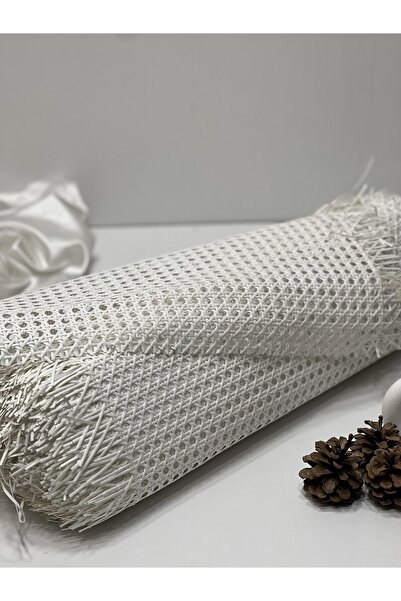 ALTIN İŞ Pvc Plastik Örme Beyaz Dekoratif Hasır Hazeran 75 Cm