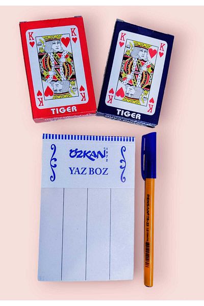 izmir yazici servis Tiger A/30 Playing Cards - Double Deck - Puzzle Paper and Pen Gift