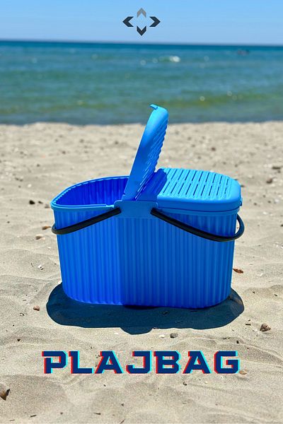 LİGROUND BEACHBAG - 30 LT Σκληρή Πλαστική Τσάντα Παραλίας 3 τεμαχίων, Πικ-νικ/Καλάθι Παραλίας 2 τμχ