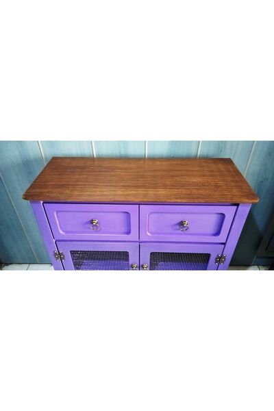 VİLLAÇAM AHŞAP TELLİ DOLAP MOR TEL DOLAP