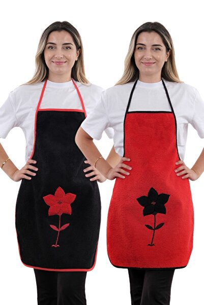sevilya Wellsoft Double Pack Embroidered Kitchen Apron Liquid Proof Waterproof Kitchen Apron