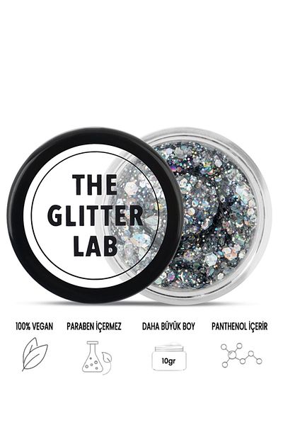 The Glitter Lab Shiny Gel Form Glitter - Cool Silver