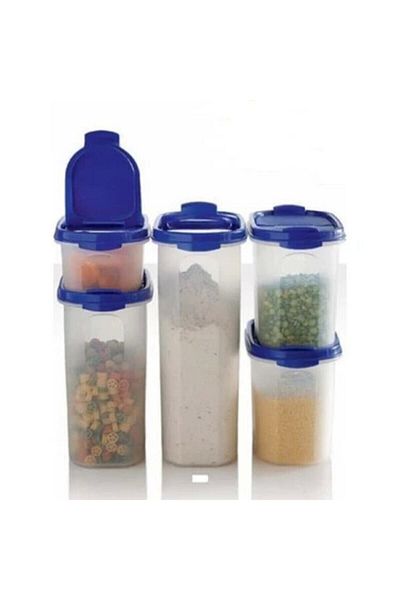 Tupperware Oval Set of 5 Blue Covers