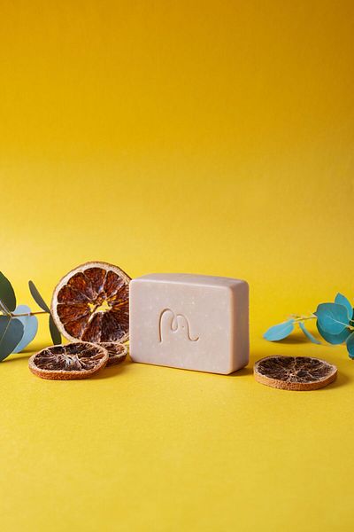 Nimba Home Orange and Eucalyptus Peeling Soap - Face and Hand Cleanser, 100 gr