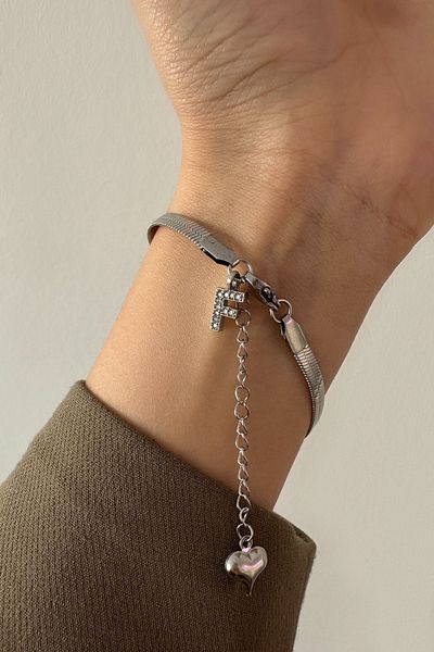 Okko Store Steel Letter Italian Chain Bracelet
