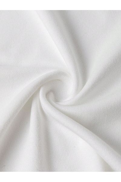 Bengi Clothing Crop Top pentru femei cu imprimeu alb - Bluză cu mânecă scurtă Y2k
