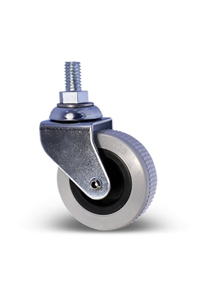 DSYapıAksesuar 10mm Vidalı Sandalye Tekeri Koltuk ve Sehpa Tekeri 50mm(Krom G...