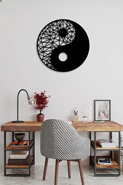 ABCPANO Tablou metalic Ying Yang Tablou decorativ pentru casă Tablou decor mo...