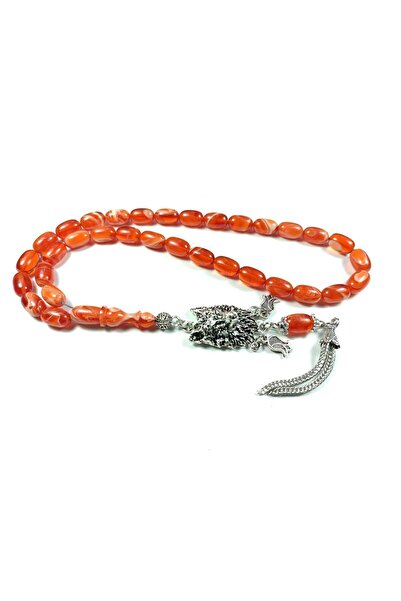 İskeçe Tesbih Combinație de ciucuri din argint german cu cap de lup - certifi...