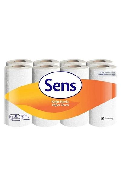 Sens Eczacıbaşı Roll Towel Paper 8x3 Roll 24 Pieces