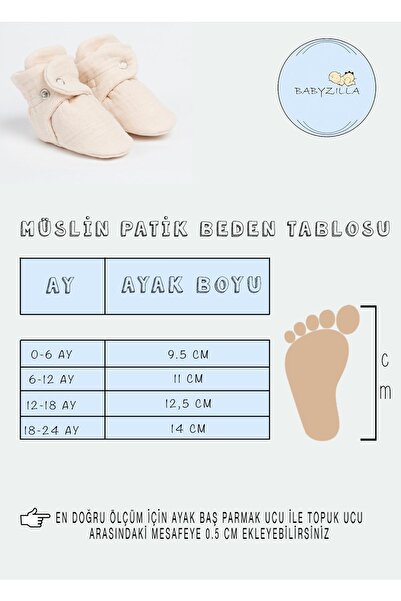 BabyZilla Organik Pamuk Müslin Bebek Patiği-pembe