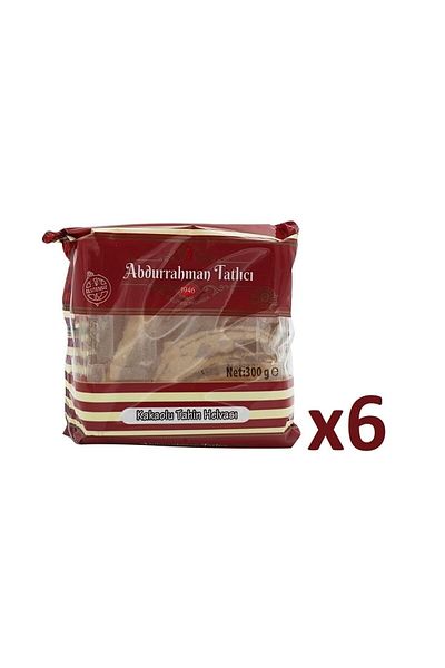 Abdurrahman Tatlıcı Tahini Halva with Cocoa 300 Gr X 6 Pieces