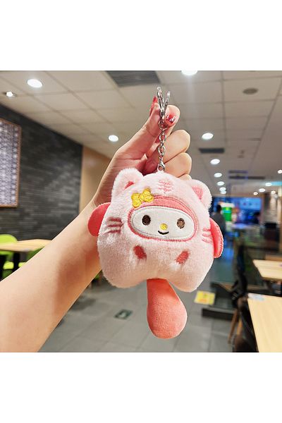 NB market Hello kitty 12 cm Plush Toy - keychain Bag, MyMelody Cartoon Cartoon