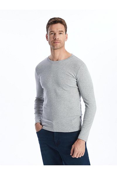 LC Waikiki LCWAIKIKI - Classic Men's T-Shirt: Crew Neck, Long Sleeve