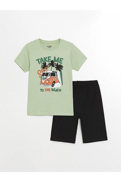 LC Waikiki Σετ πιτζάμες LCW Kids Boys με σορτς - Crew Neck, κοντομάνικο
