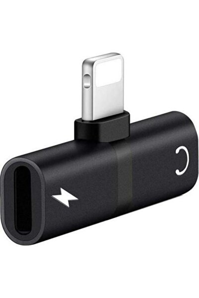 US TECHNOLOGY Iphone Uyumlu Lighting (KARE GİRİŞ) Kulaklık Ve Şarj Çoklama Ba...