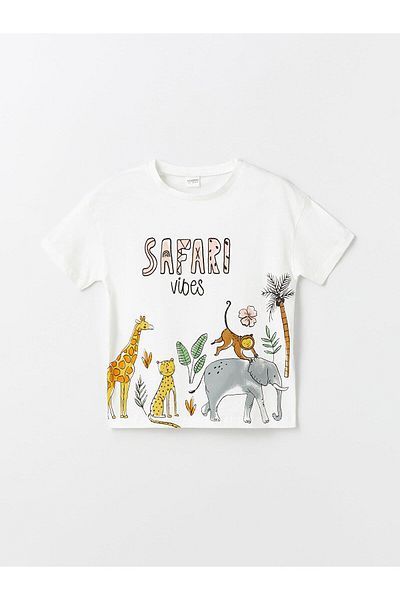 LC Waikiki Σετ πιτζάμες για κορίτσια με κοντό μανίκι LCW Kids Crew Neck