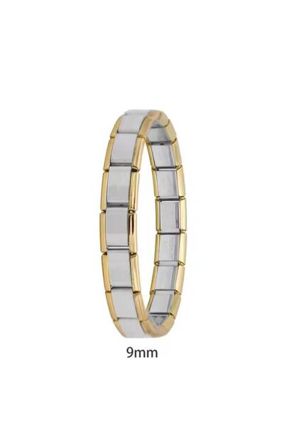 Sepetten Eve İtalyan Charm Çelik Bileklik Özel Seri Yazılı Charm Bileklik Gar...