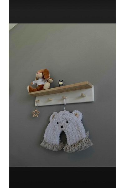 EMTA White Natural Hanging Shelf 40*8*8cm
