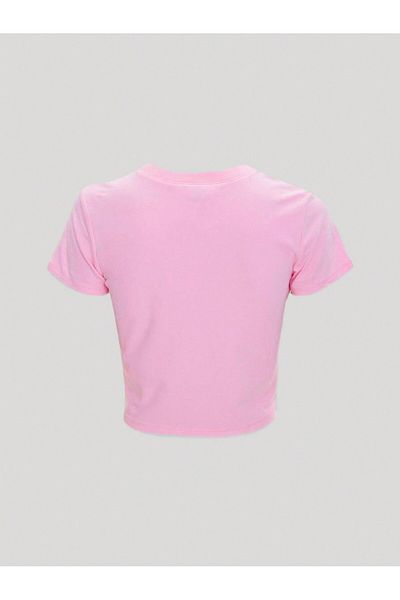 Bengi Clothing Ροζ Y2k Crop Top - Γυναικεία, κοντομάνικη μπλούζα