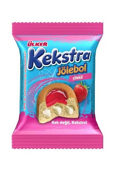 Ülker Strawberry Patterned Cake Extra Jelly - 40 Gr X 24 Pieces