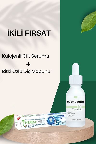 Herbadent Plant Extract Toothpaste 50 ml Cozmoderm Collagen Serum 30 ml
