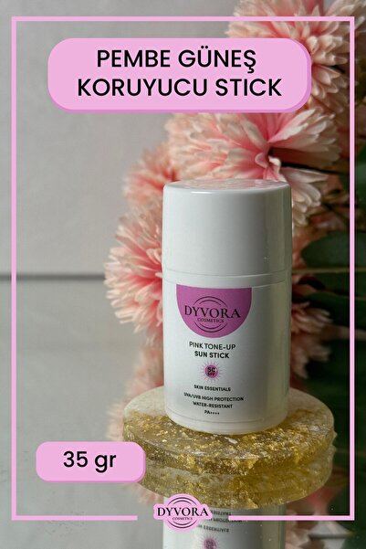 DYVORA COSMETICS Spf 50 Ton Eşitleyici Pembe Saten Bitişli Stick Güneş Kremi ...