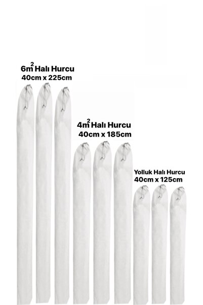 TURİNHOME 9 Adet Halı Hurcu, Halı Kılıfı, Halı Koruyucu, Halı Ambalajı