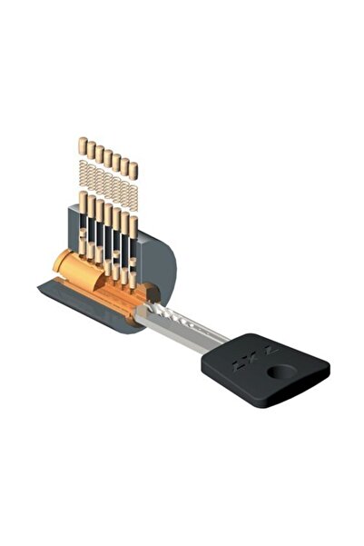 Mul-T-Lock - 69mm 7x7 Bilyalı Tuzaklı Silindir 3 Anahtar Li Göbek