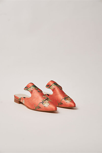 Nomads Felt 100% Silk-Genuine Leather Women's Slippers| Leather Sole| Pomegranate Flower Van Gogh Almond Tree