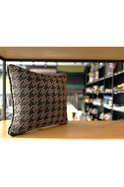Fabricland Ленена тъкана калъфка за възглавница, ексклузивна, квадратна, с двустранен десен