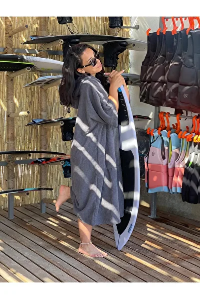 Sole Rosa Solerosa Surf Towel Poncho Gray