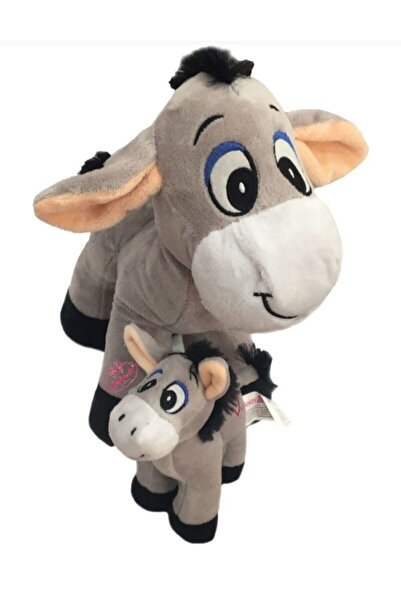 Generic Brand Selay Plush Donkey and Donkey Stopper Mother and Baby 28 Cm+15 Cm
