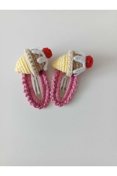 Punch Dükkanı محبوك الآيس كريم 2 قطعة المفاجئة كليب الأطفال الشعر التبعي