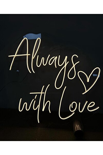 organizasyon outlet Always With Love Neon Tabela - 60x60 CM