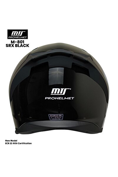 MTS -801 SNAKE KAPALI KASK (PARLAK SİYAH)