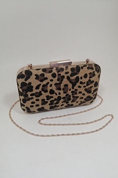 PARKTAN Yakamoz Leopard Patterned Women's Evening Dress Clutch Portfolio Bag