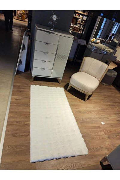 Dekorenti MAHİR Halı Puffy Bubble Tavşan Tüyü Kaymaz Makinede Yıkanabilir Sal...