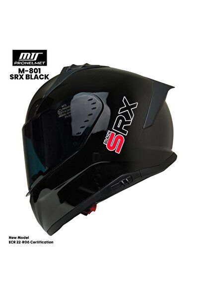 MTS -801 SNAKE KAPALI KASK (PARLAK SİYAH)